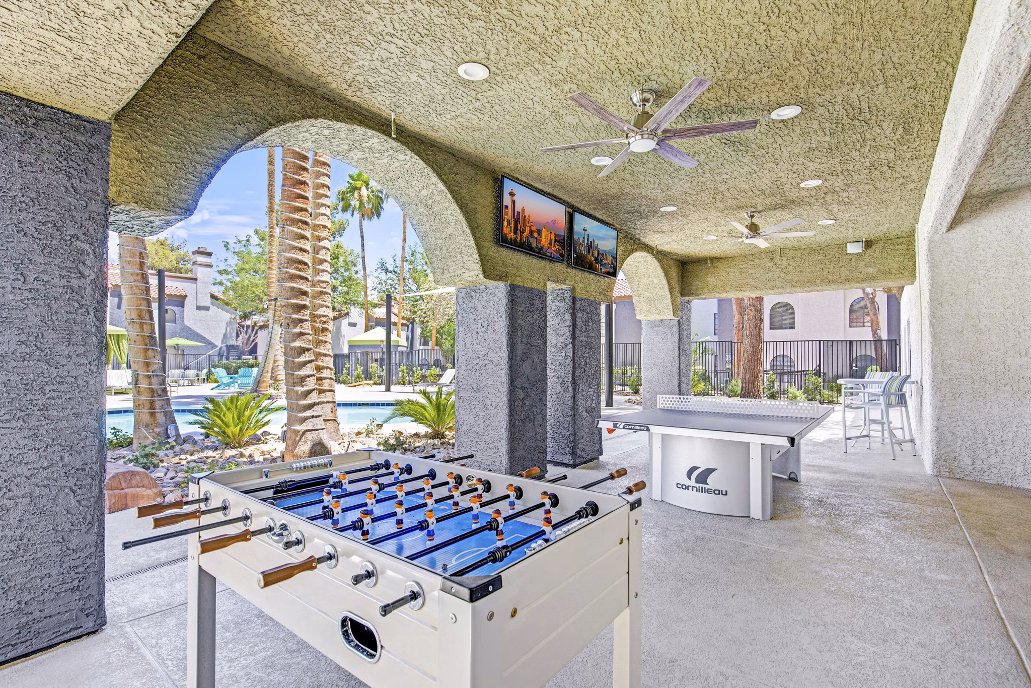 recreational are/patio at Harvest Apartments