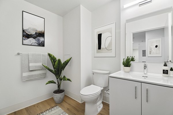 bathroom at The Katharine Apartments