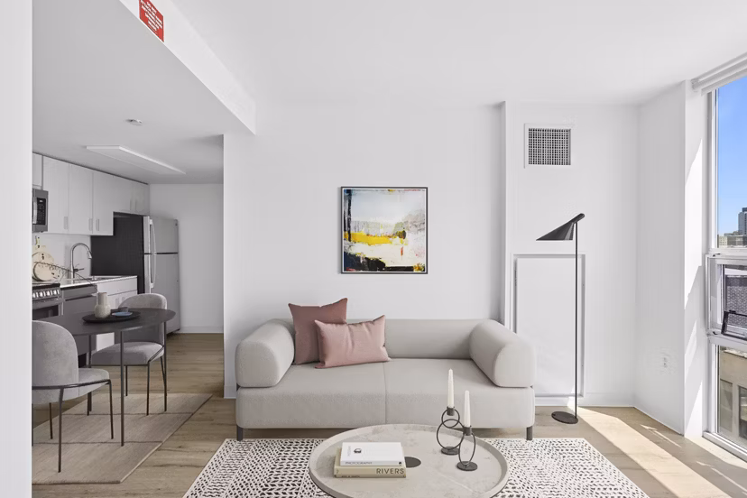 living room at The Katharine Apartments 