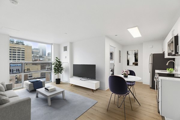 living room at The Katharine Apartments