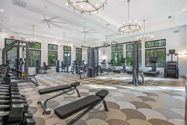 fitness center at Selene at Sayebrook Apartments