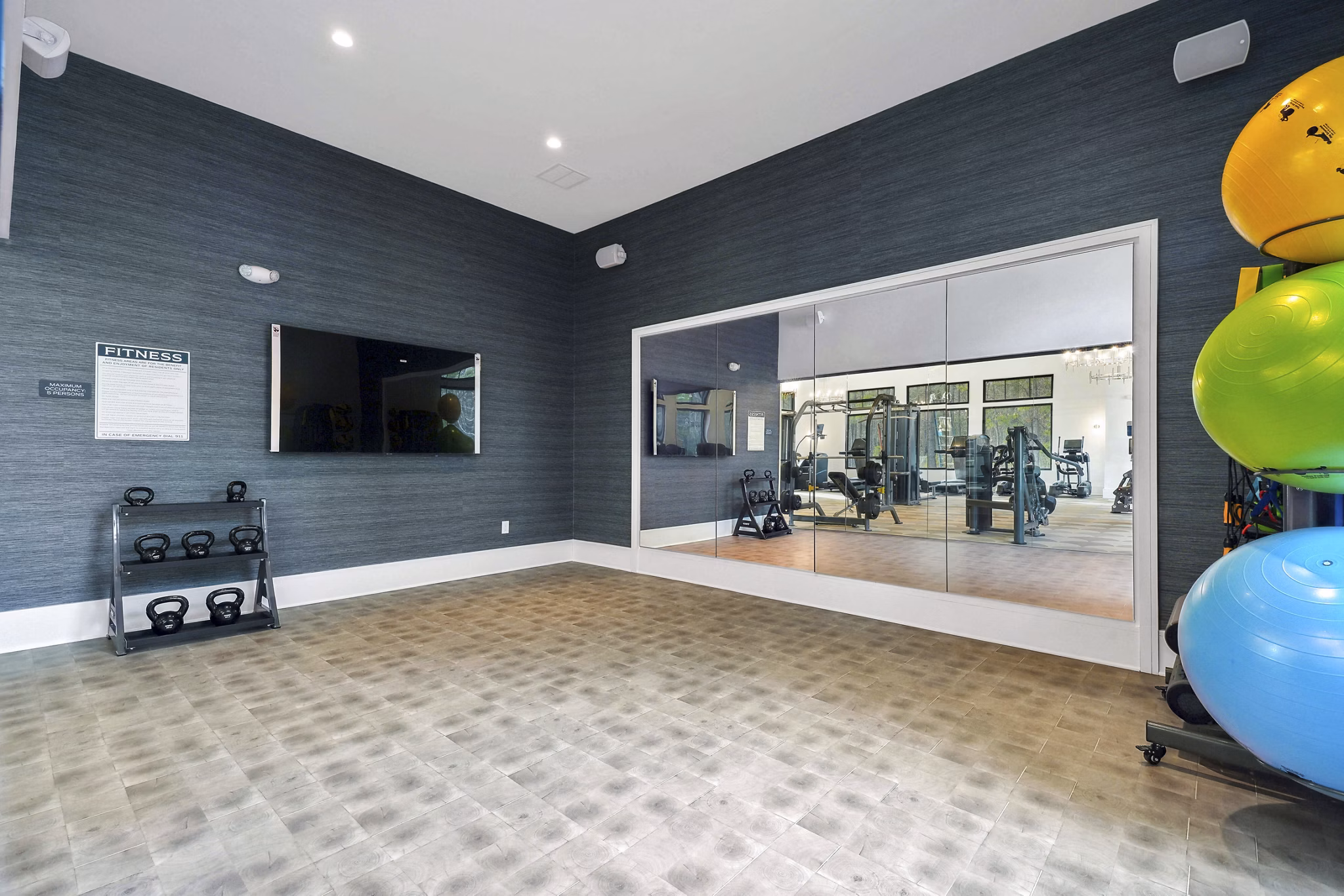 yoga studio at Selene at Sayebrook Apartments