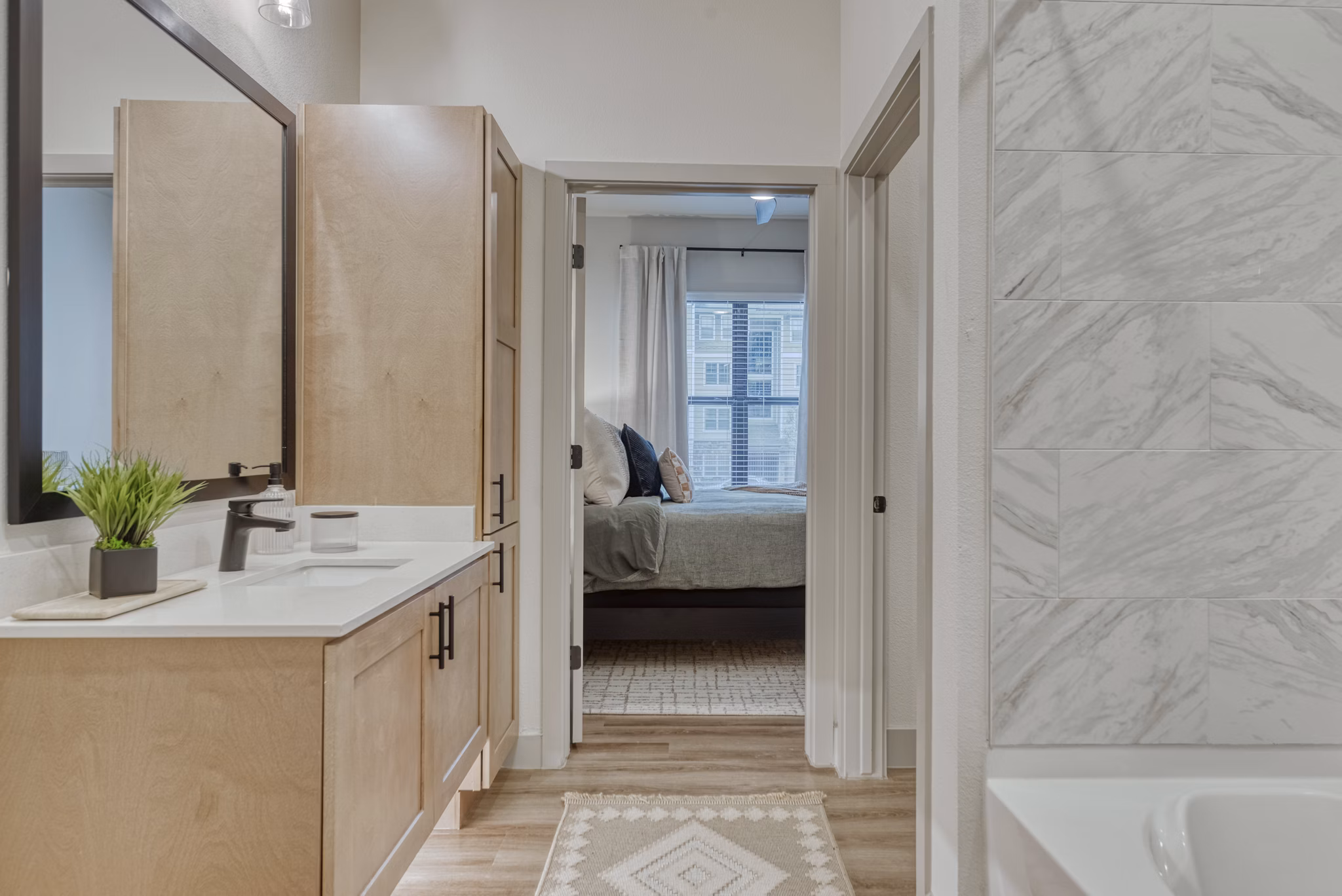 bathroom at Tacara at Steubing Heights Apartments