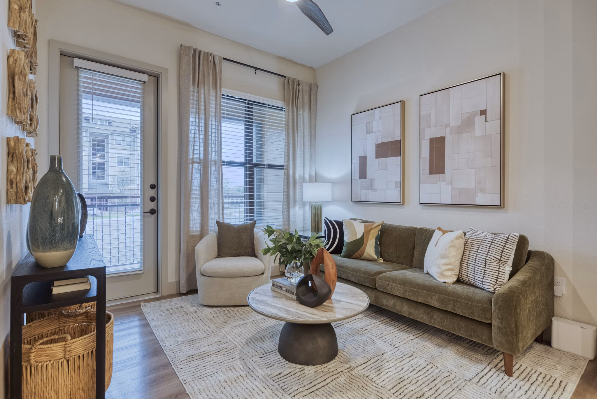 living room at Tacara at Steubing Heights Apartments