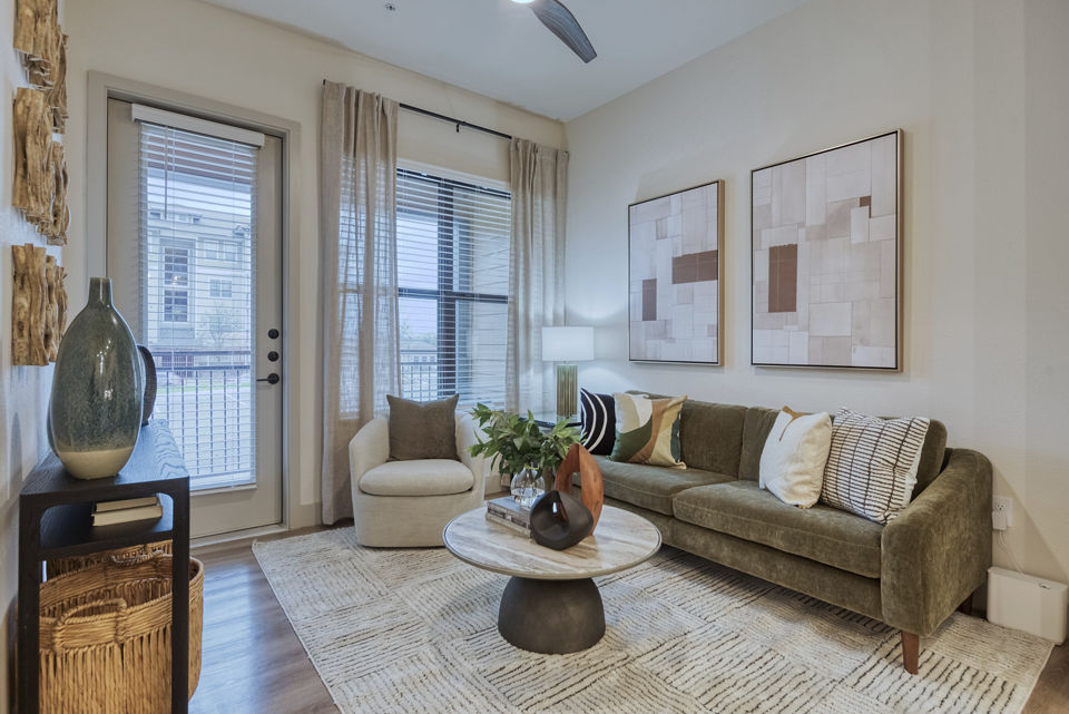 living room at Tacara at Steubing Heights Apartments