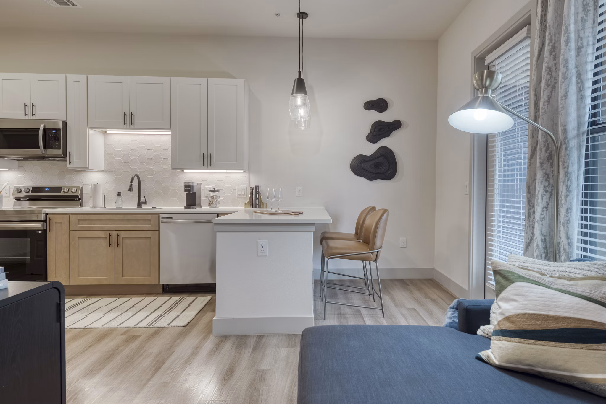 living room at Tacara at Steubing Heights Apartments