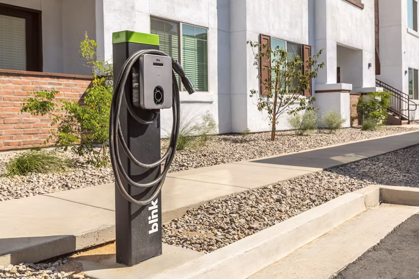 car charging station at Marlowe Peoria Place Apartments