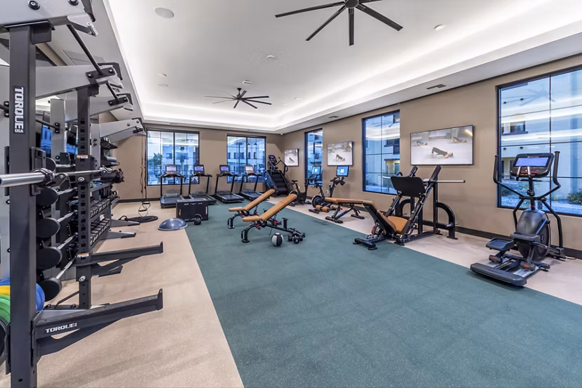 fitness center at Marlowe Peoria Place Apartments