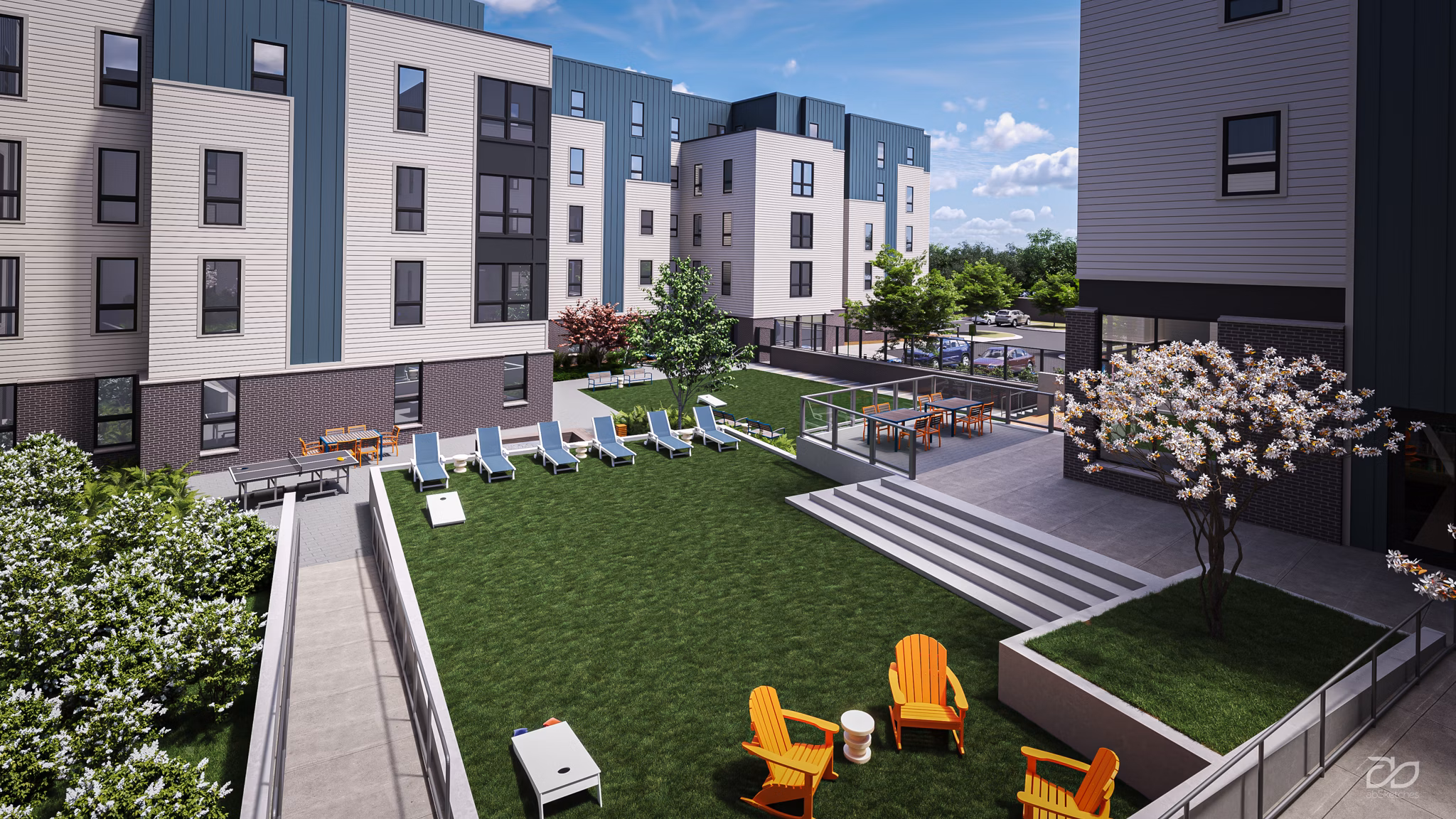 rendering at Enolia Apartments