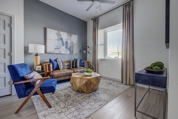 living room at Alta Stone at the Gateway Apartments