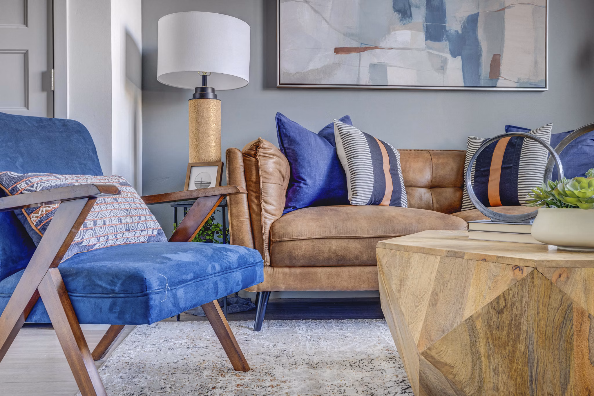 living room at Alta Stone at the Gateway Apartments