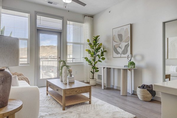 living room at Alta Stone at the Gateway Apartments