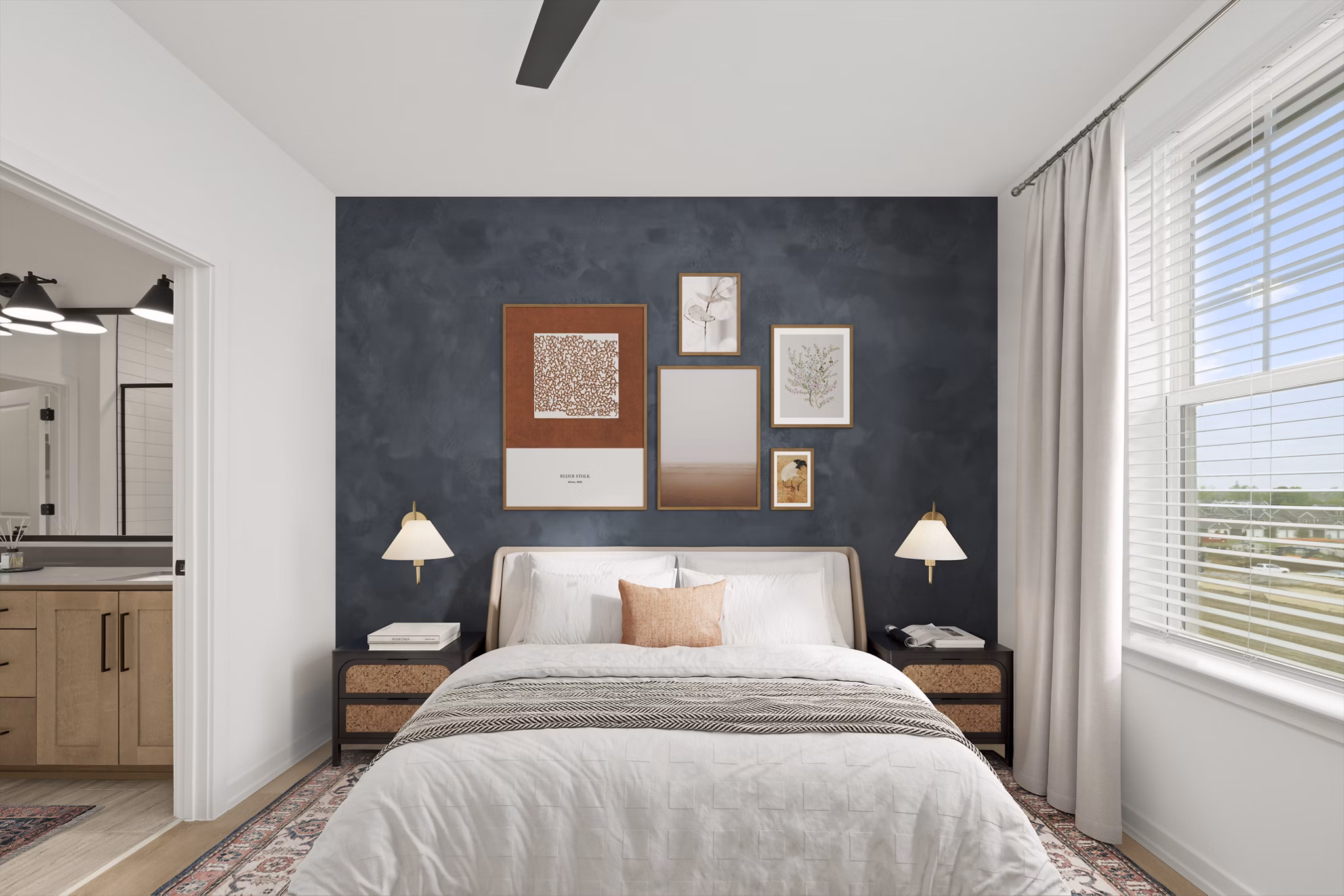 bedroom at Laurent Apartments