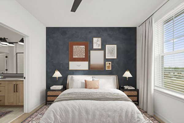 bedroom at Laurent Apartments