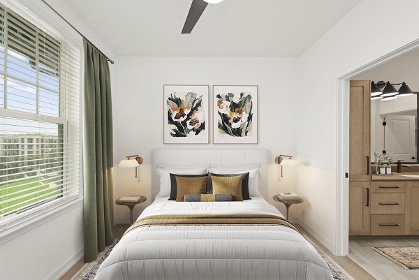 bedroom at Laurent Apartments