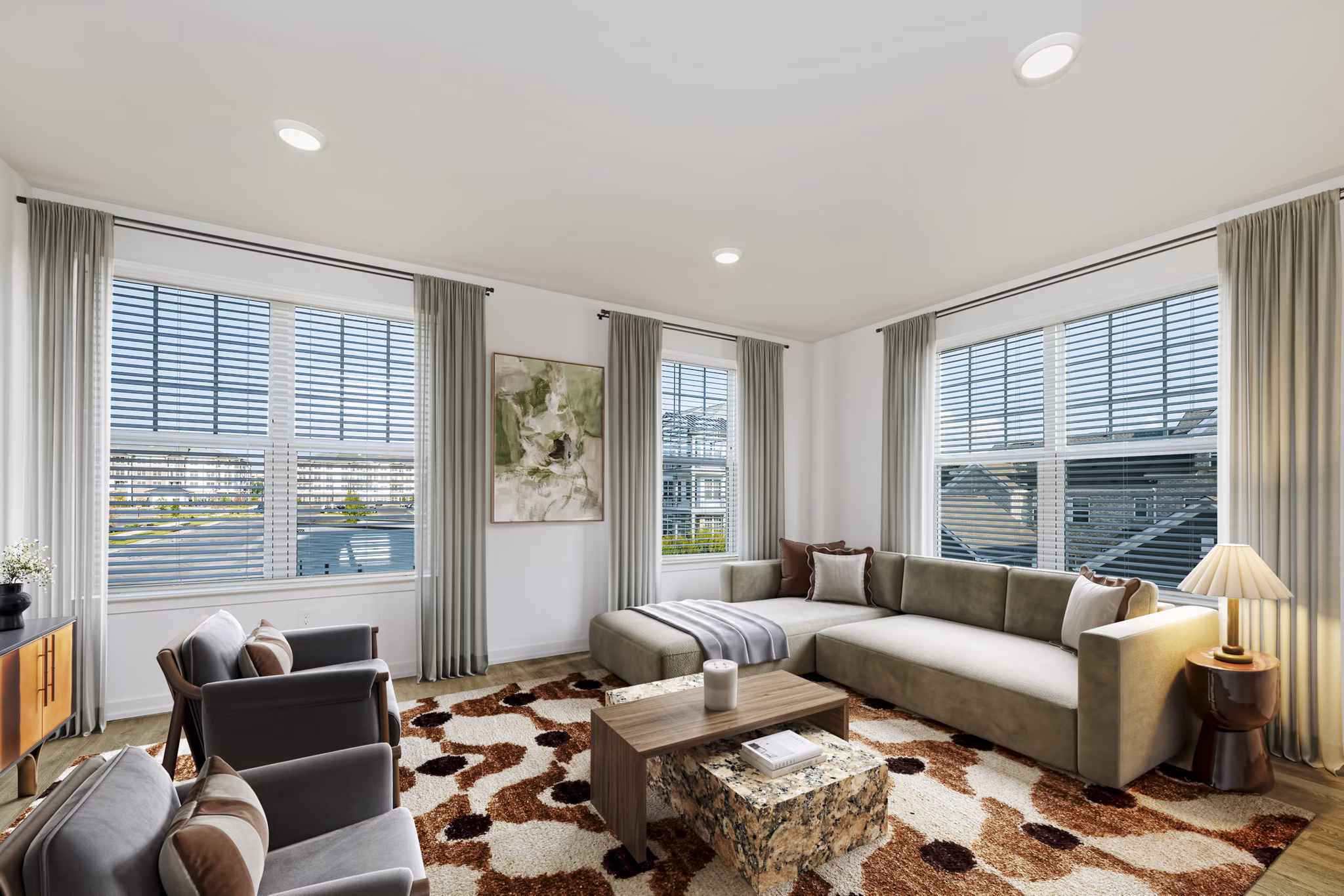 living room at Laurent Apartments