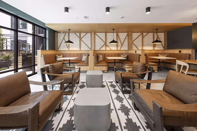clubhouse at Alexan Moto Apartments