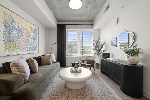 living room at Alexan Moto Apartments