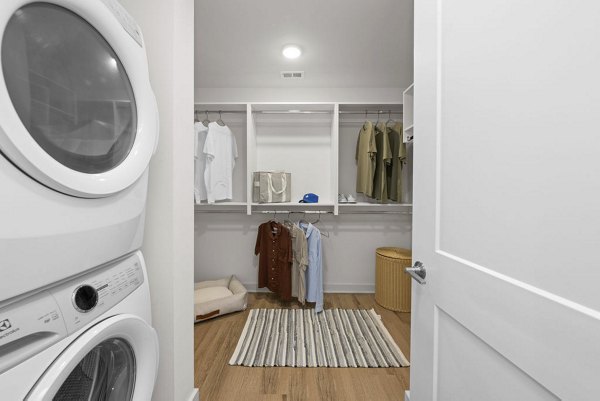 laundry room at Alexan Moto Apartments