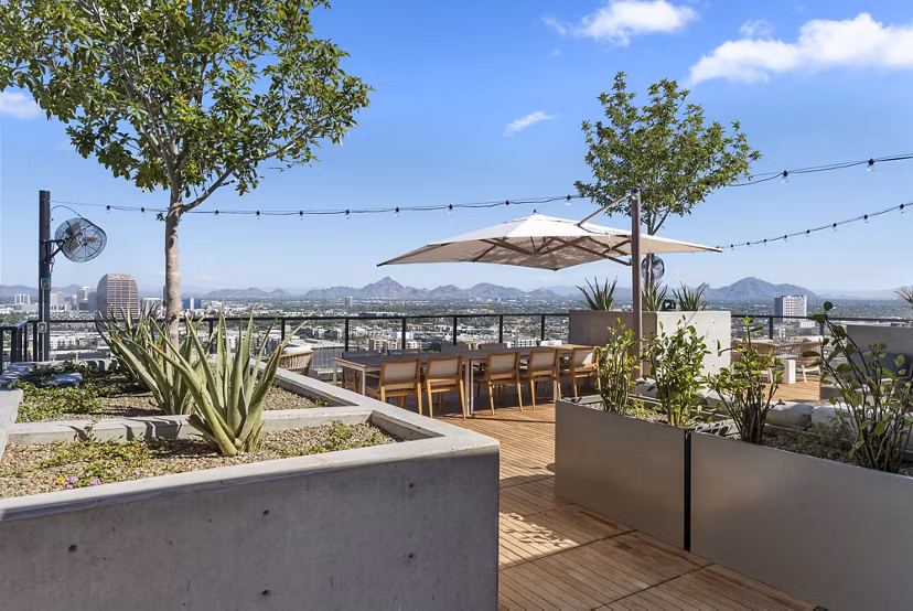 patio at Saiya Apartments