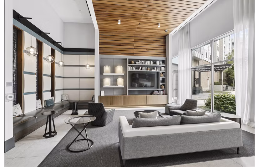 game room at The Daley at Shady Grove Apartments