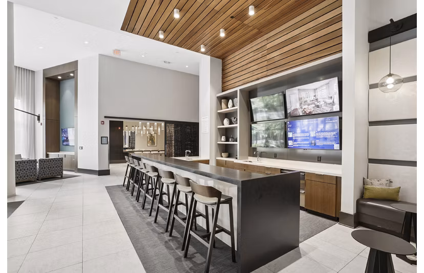game room at The Daley at Shady Grove Apartments