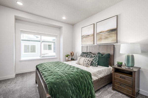 bedroom at Rise Apartments