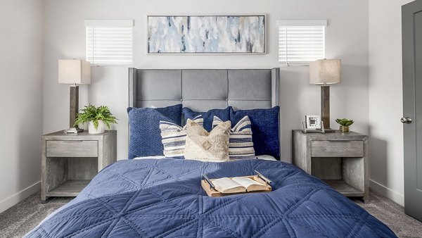 bedroom at Rise Apartments