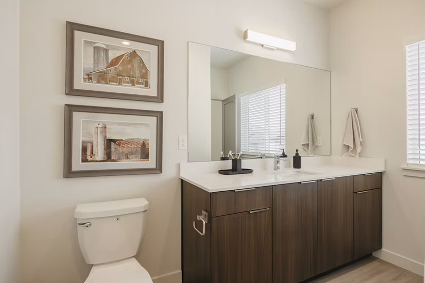 bathroom at Rise Apartments 