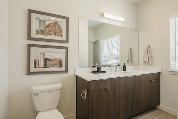 bathroom at Rise Apartments 