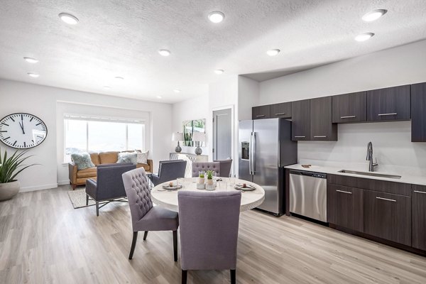 dining room and kitchen at Edendale Crossing Apartments