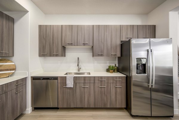 kitchen at Rise Apartments