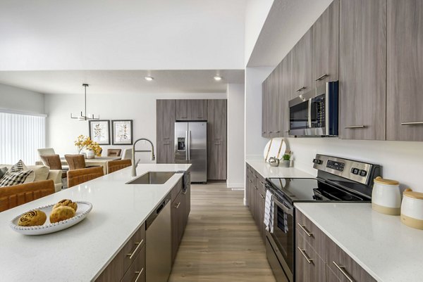 kitchen at Rise Apartments
