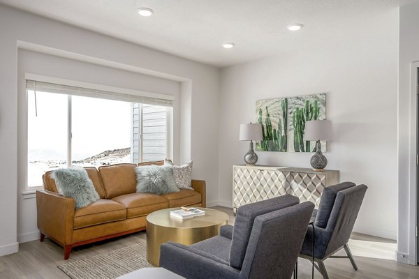 living room at Rise Apartments