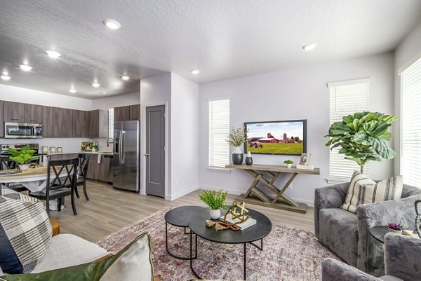 living room at Rise Apartments