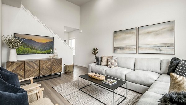 living room at Rise Apartments