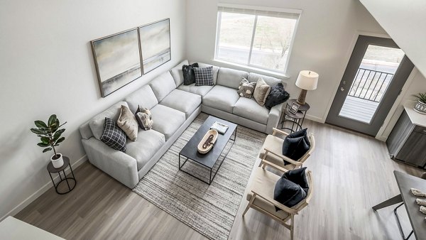 living room at Rise Apartments