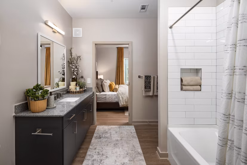 bathroom at Ava Oakwood Apartments 