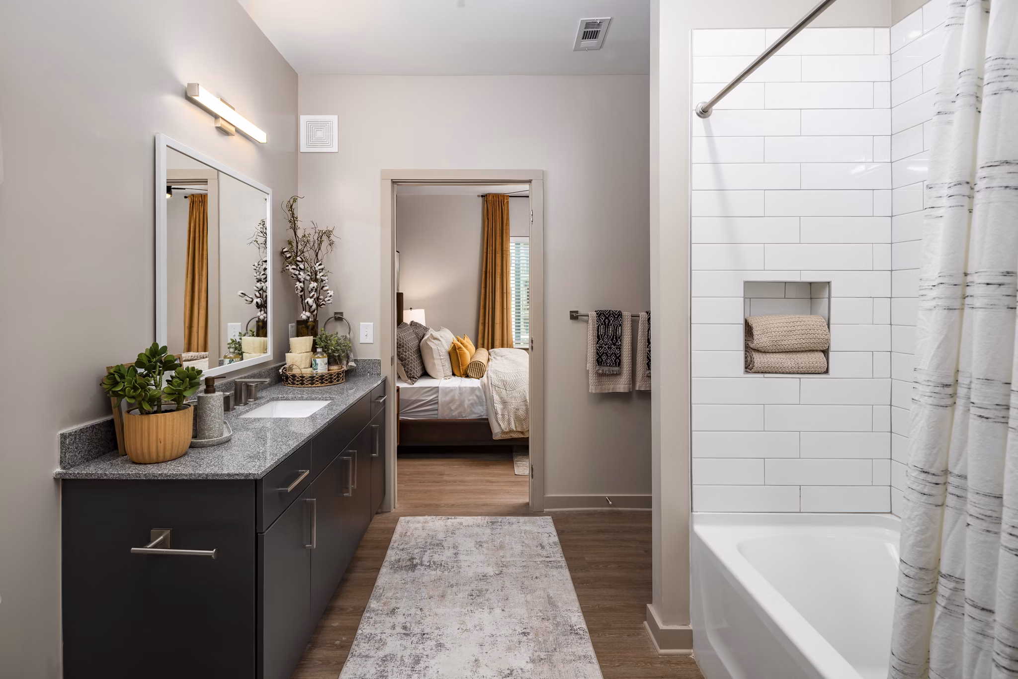bathroom at Ava Oakwood Apartments 
