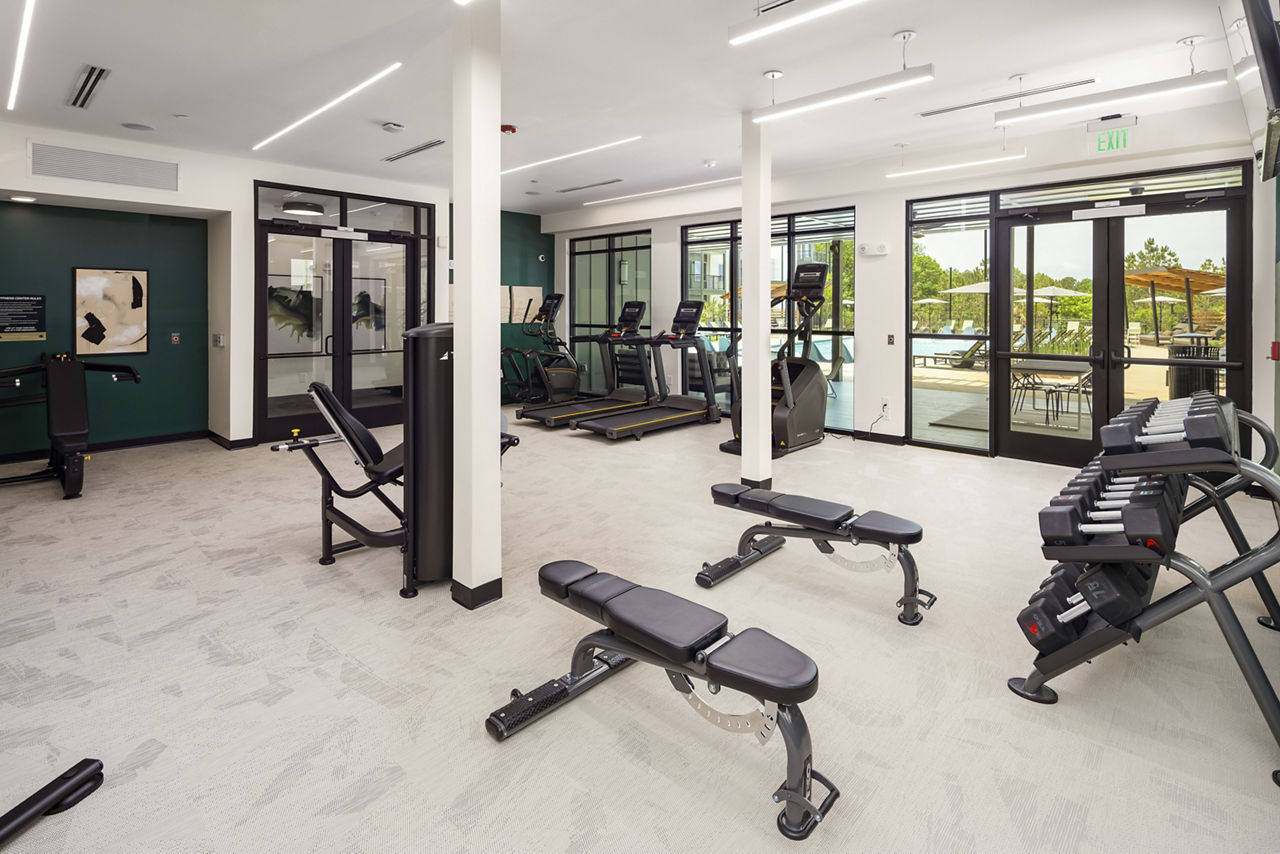 Gym at Ava Oakwood Apartments (1 of 2)