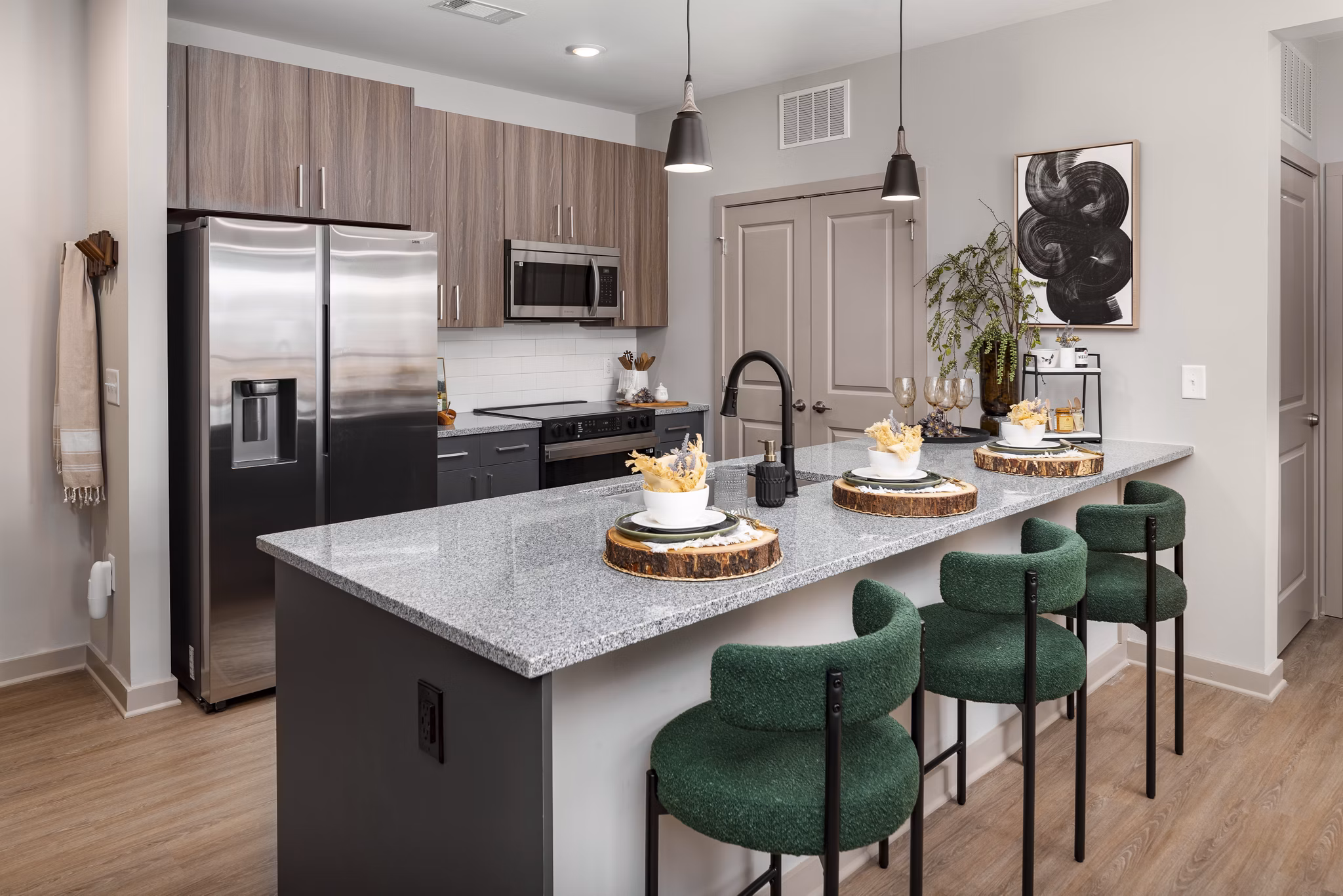 kitchen at Ava Oakwood Apartments 
