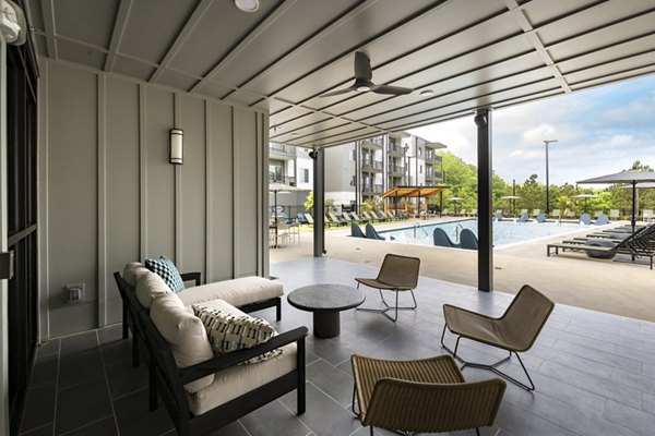 patio at Ava Oakwood Apartments 