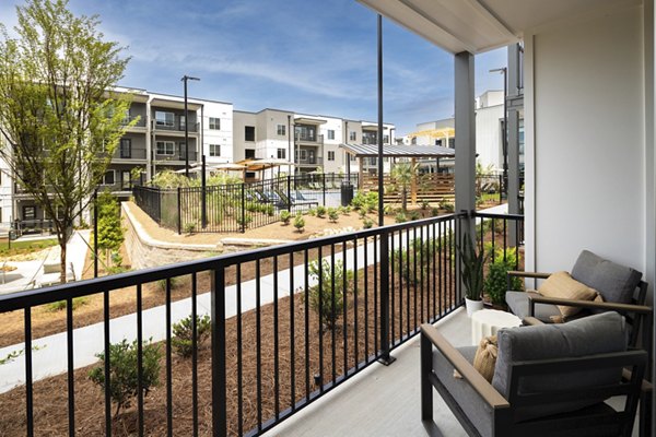 patio at Ava Oakwood Apartments 
