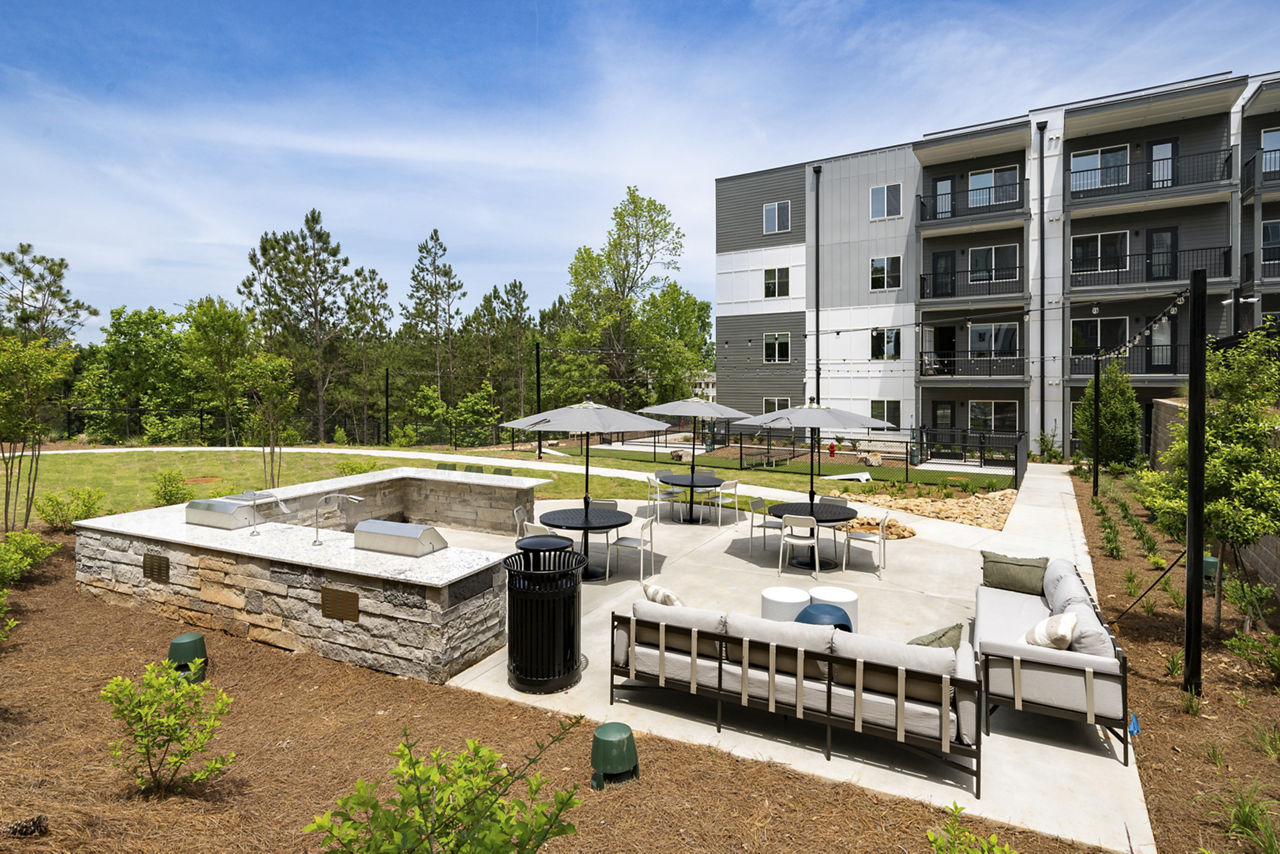 Grill area at Ava Oakwood Apartments