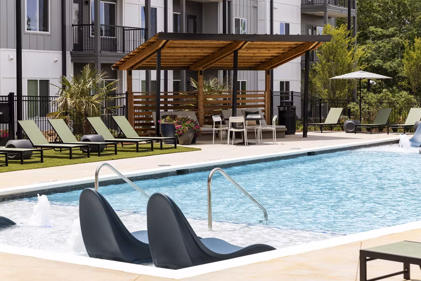 pool at Ava Oakwood Apartments 