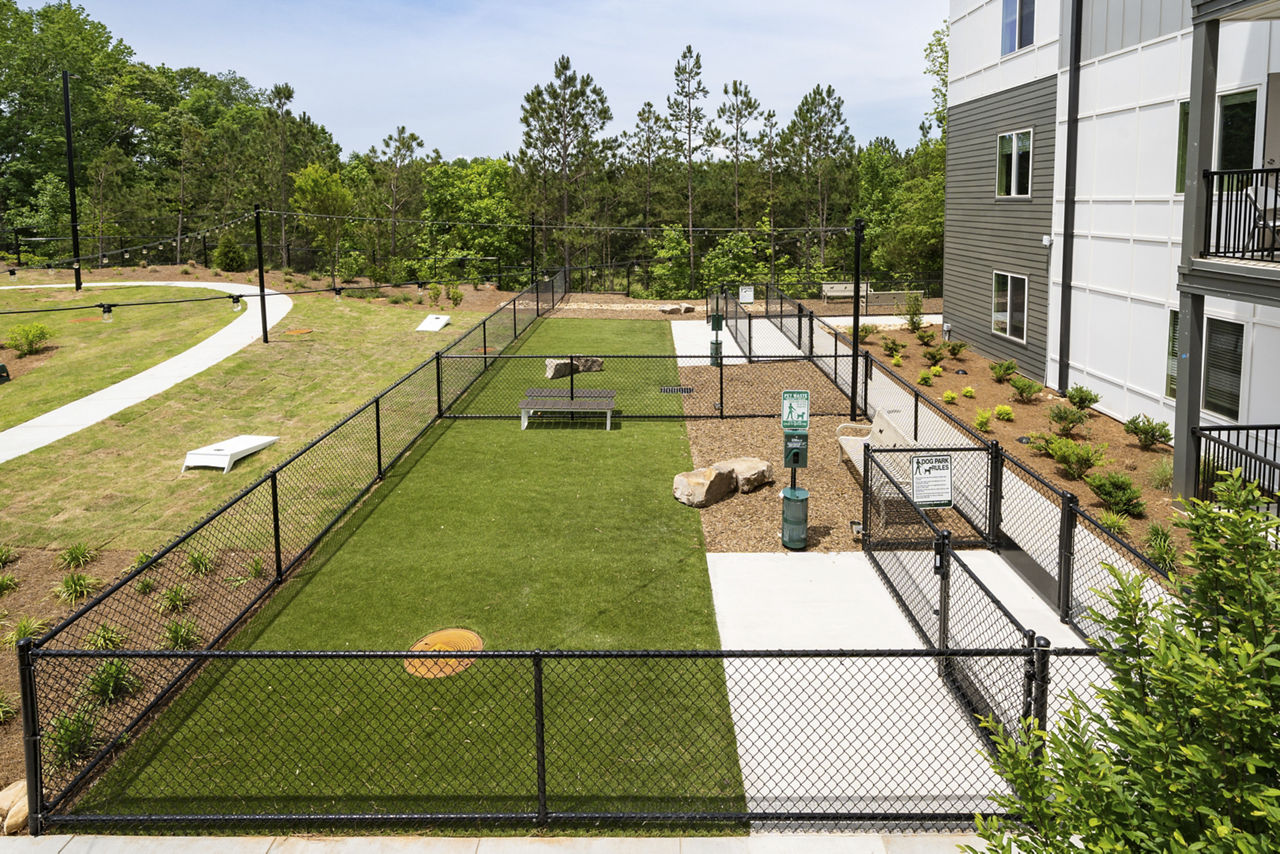 Dog park at Ava Oakwood Apartments