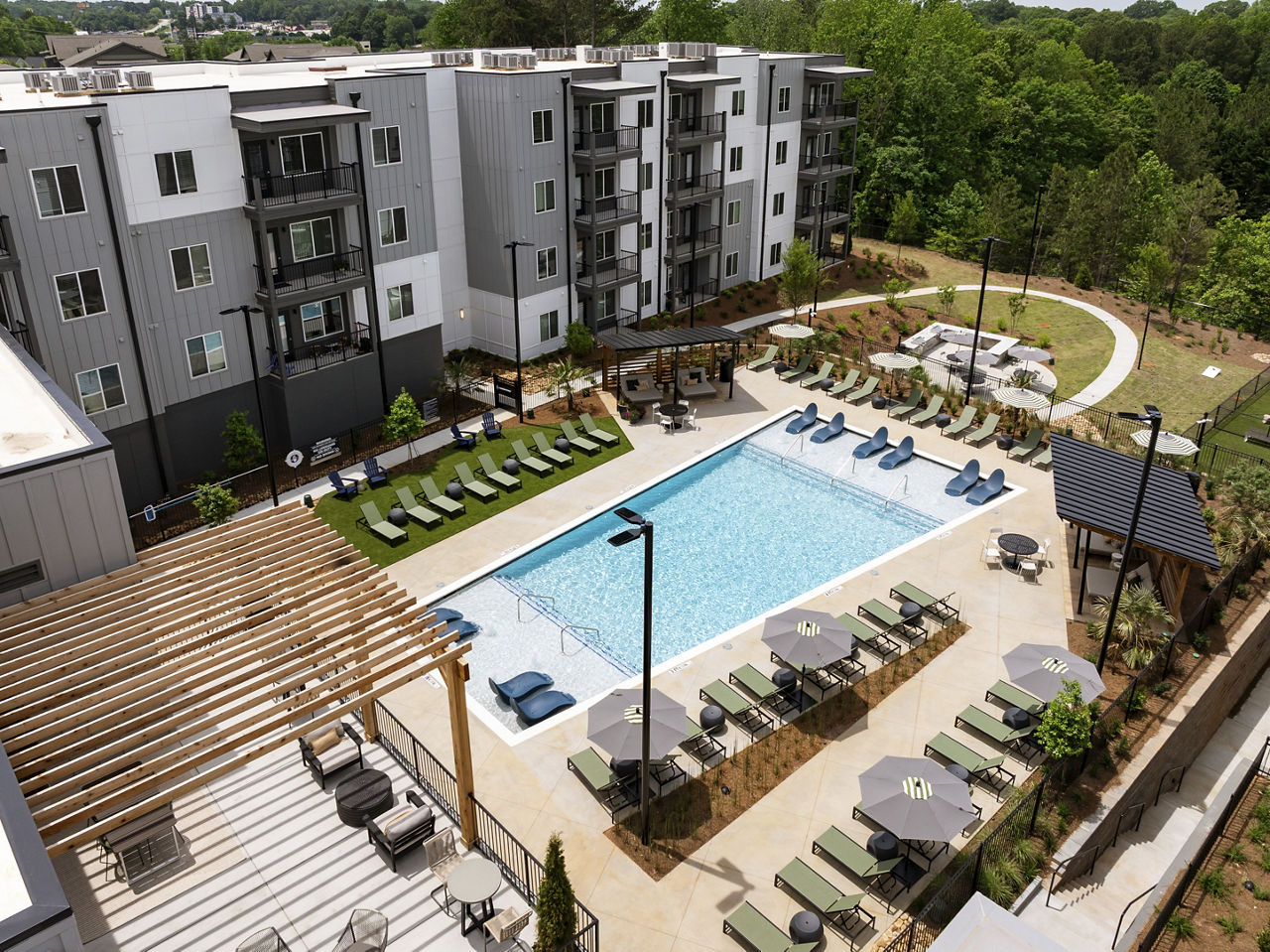 Pool at Ava Oakwood Apartments (3 of 3)