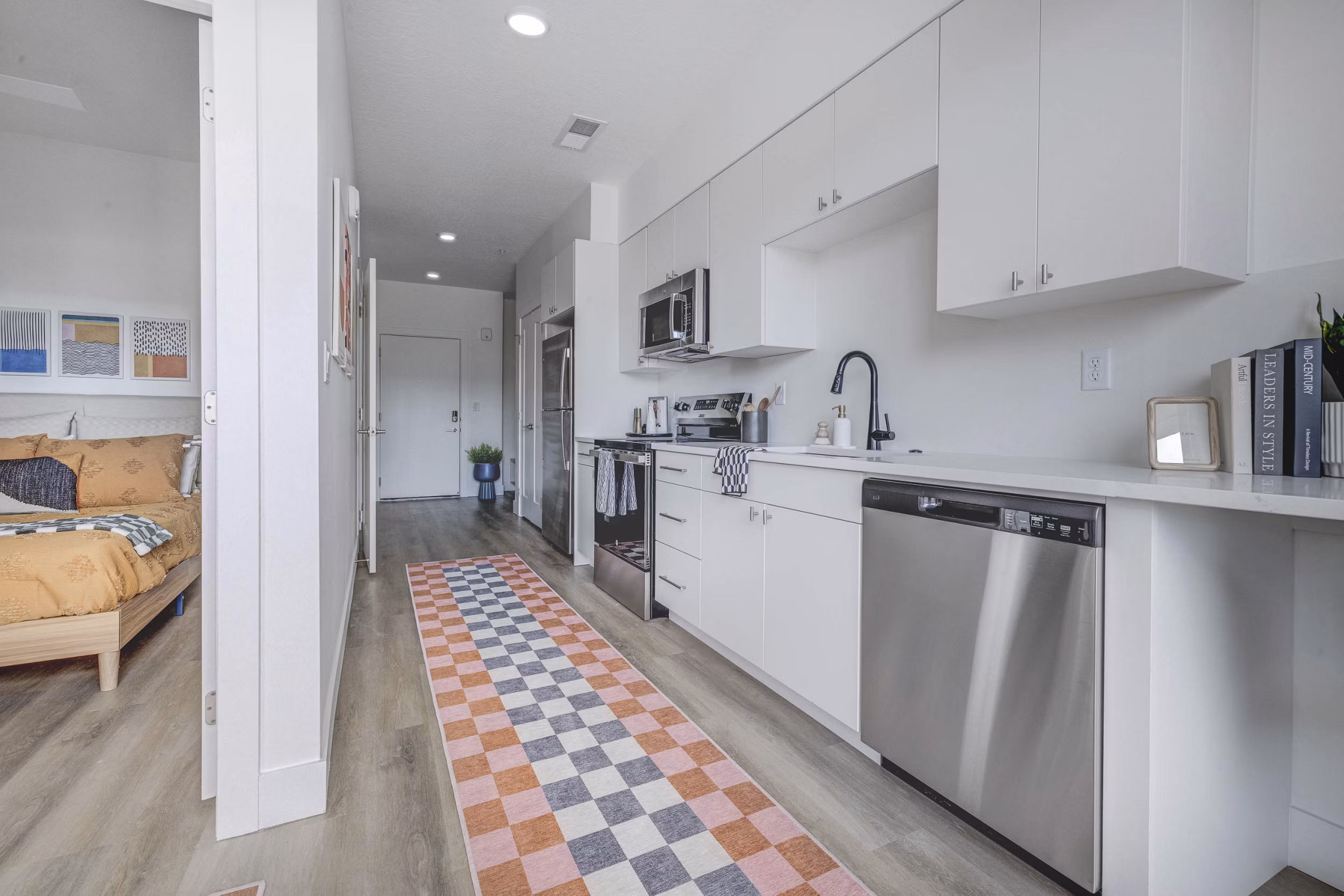 kitchen at One Burton Apartments 