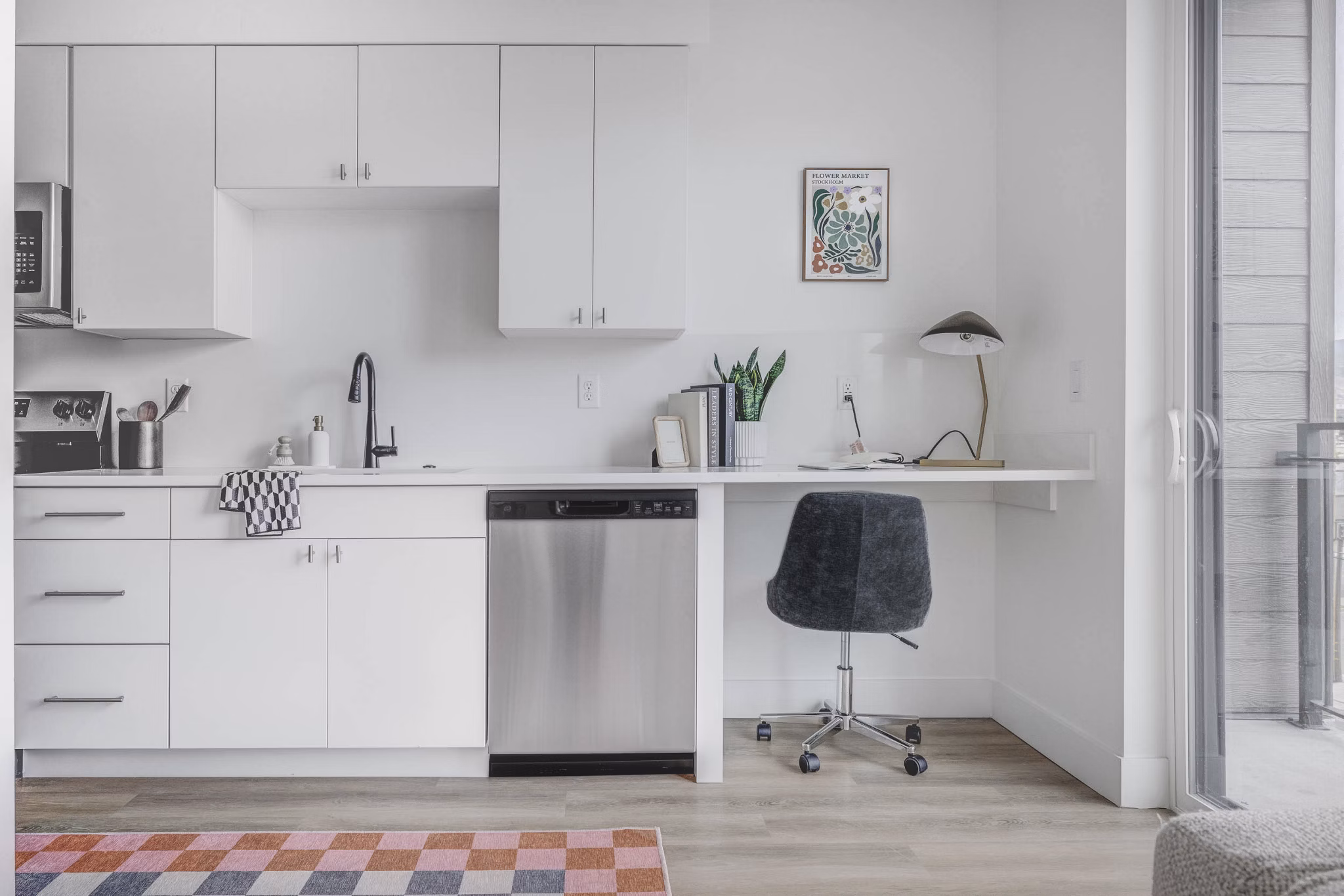 kitchen at One Burton Apartments 