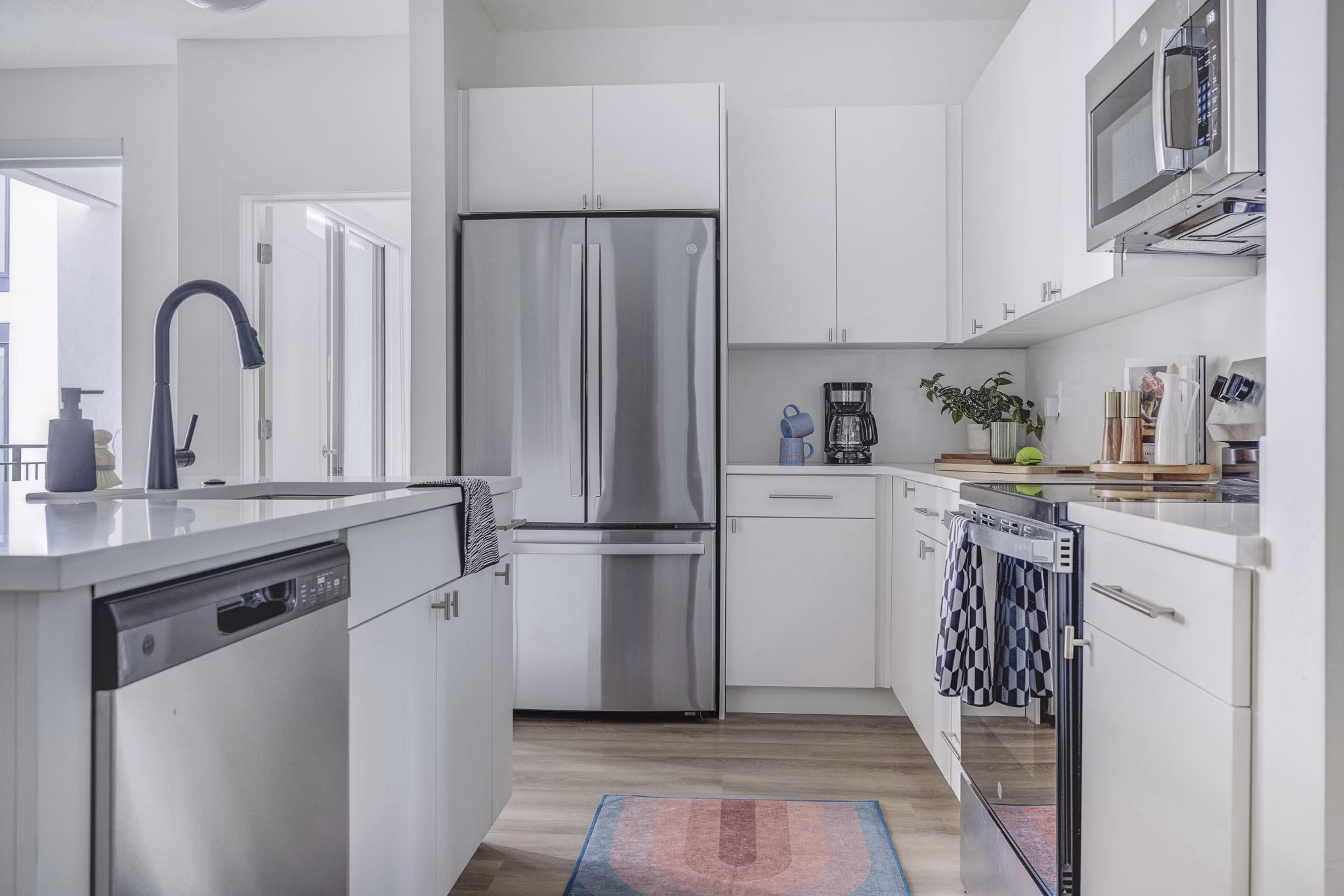 kitchen at One Burton Apartments 
